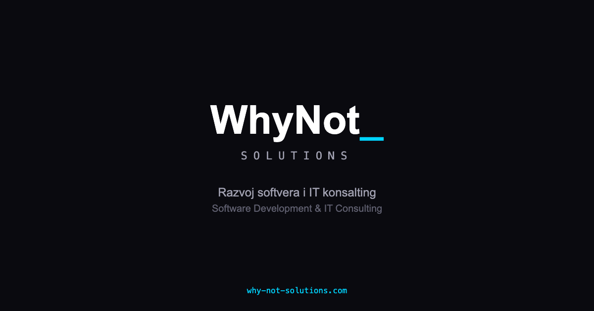 WhyNot Solutions — Software Development & IT Consulting